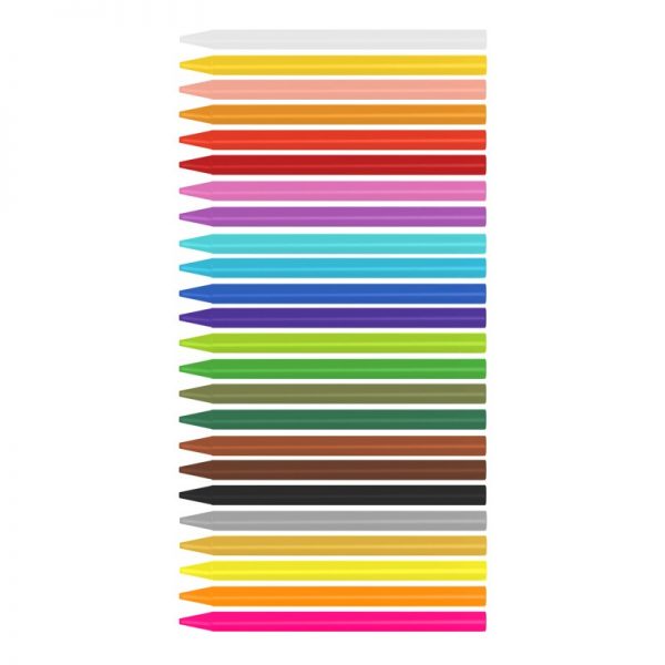 Lápis de cera de 24 cores redondo Milan - Image 4