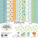 Bloco Scrapbooking Moda Color Of Puppies Boy