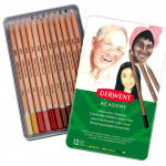 Lápis Aguareláveis Tons de Pele Derwent Academy 12 Cores