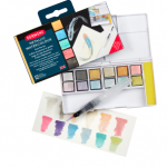 Conjunto Pastilhas Metálicas Derwent 12 Cores