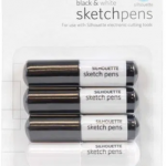 Kit de Canetas Silhouette Preto e Branco