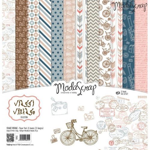 Bloco Scrapbooking Moda Scrap Viaggi Vintage - Image 1