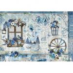 Papel de Arroz Stamperia A3 Decoupage - Janela Azul