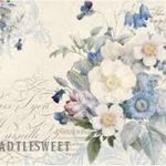 Papel de Arroz Stamperia A3 Decoupage - Flores Azuis