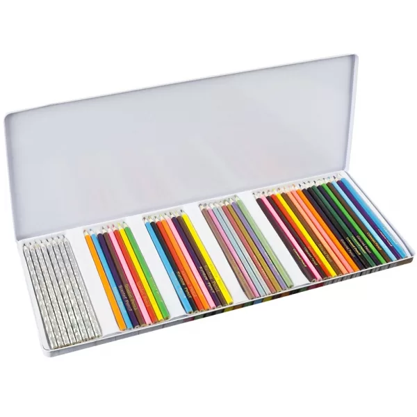 Lápis de coloração Grafix 50 conjuntos em caixa de lata - Image 3