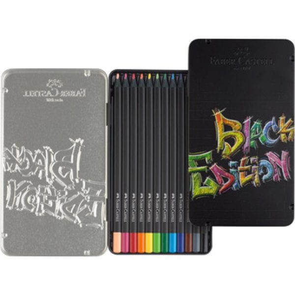 Lapis Cor 18cm Faber Castell Black Edition Cx Metalica 12un - Image 4