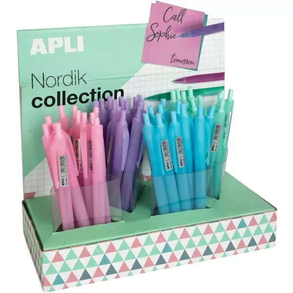 Esferográfica De Gel Apli Nordik Pastel
