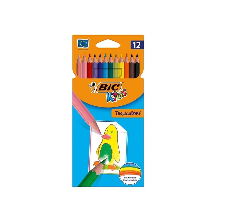 LAPIS DE COR BIC KIDS TROPICOLORS 2 (Cx.12uni.)