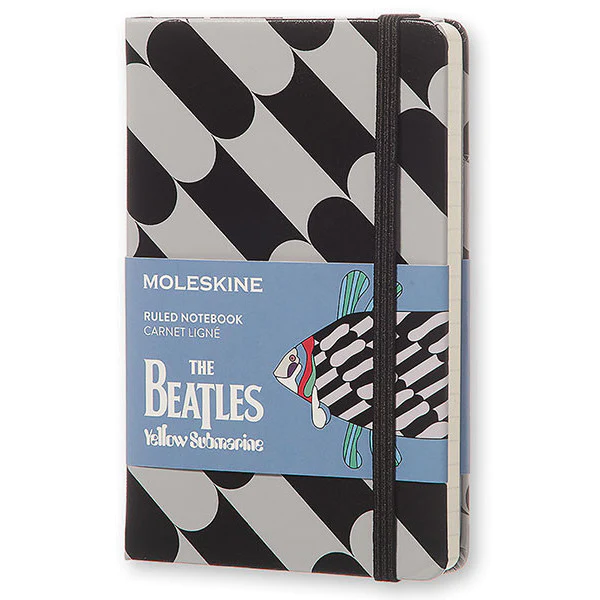 The Beatles - Pautado Preto Bolso | Fish MOLESKINE