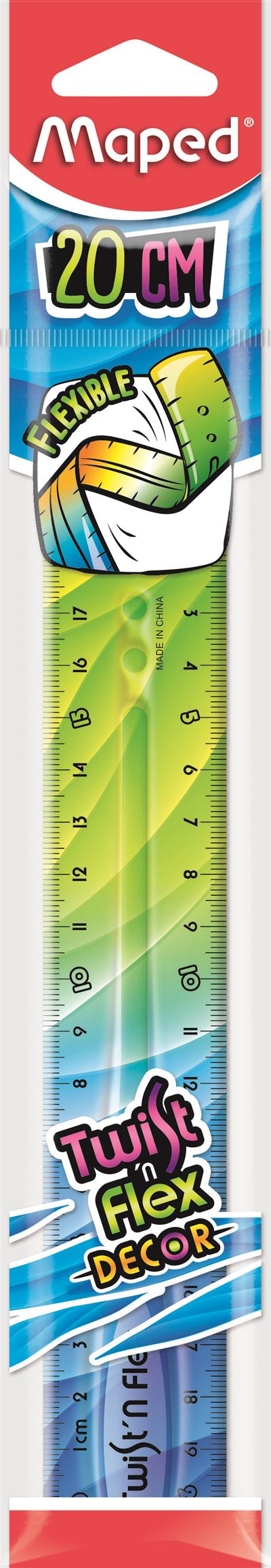 Régua Maped Twist & Flex Decor 20 cm