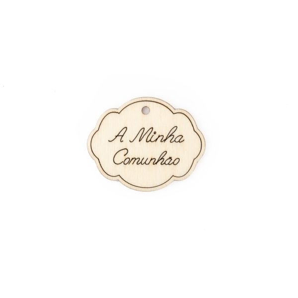 PLACAS A MINHA COMUNHÃO 5X4X0.3CM CHOUPO