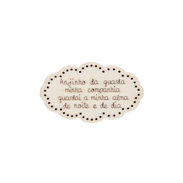 PLACAS COM ORAÇAO 5X3X0.3CM CHOUPO
