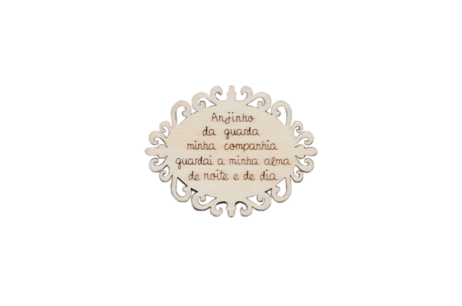 PLACAS COM ORAÇAO 5X3.8X0.3CM CHOUPO