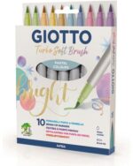 Marcadores Ponta Pincel Giotto Turbo Soft Brush Pastel - 10 Unidades