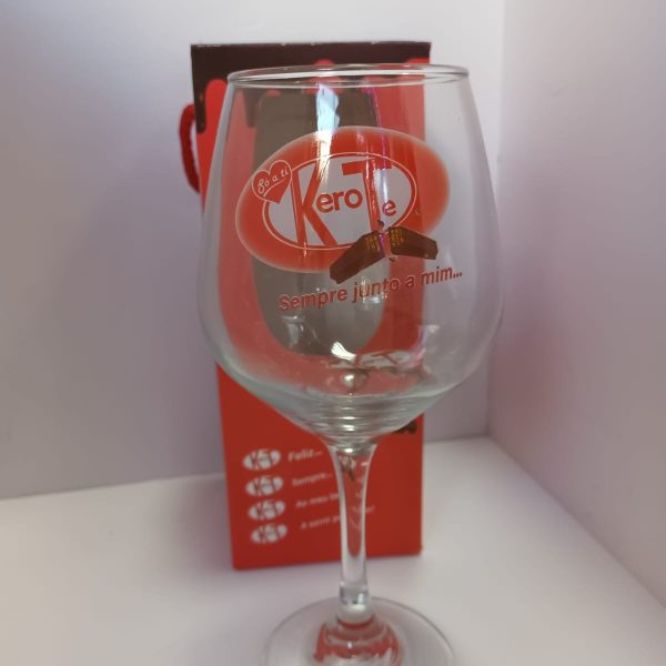 Copo vinho Kit Kat kero te sempre junto a mim