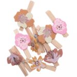 Molas madeira com flor