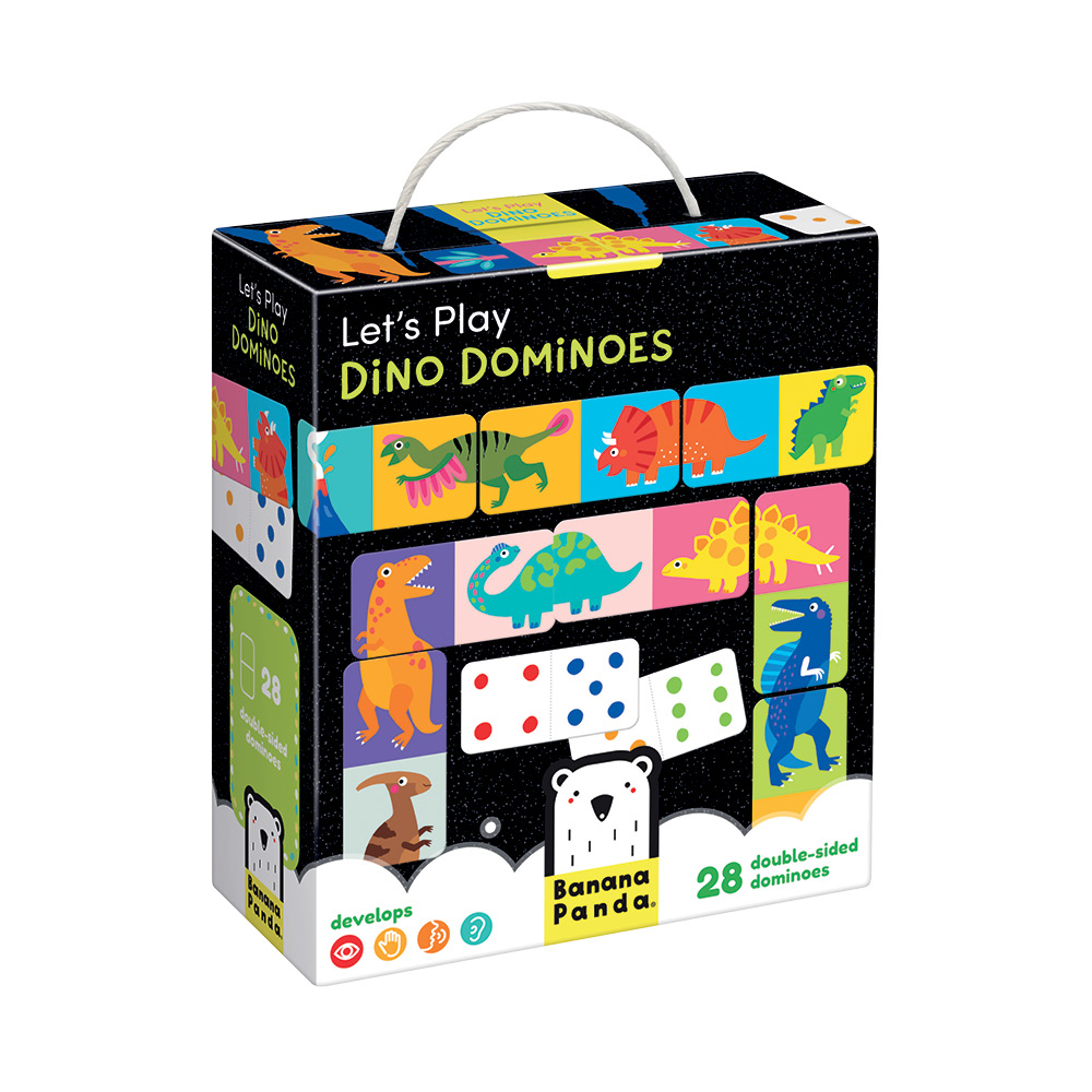 Vamos jogar dominó de dinossauro Banana Panda