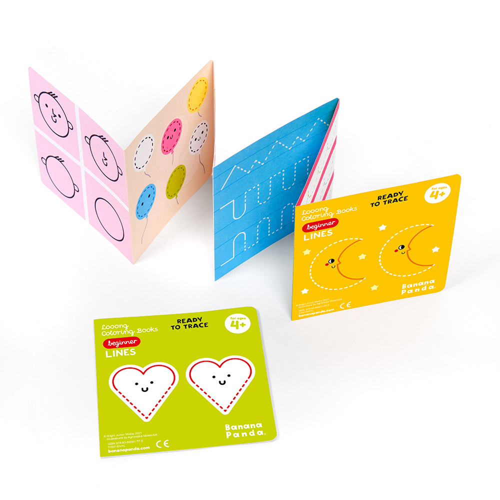 Looong Coloring Books Prontos para Traçar - Linhas para Iniciantes para idades:4+ Banana Panda - Image 4
