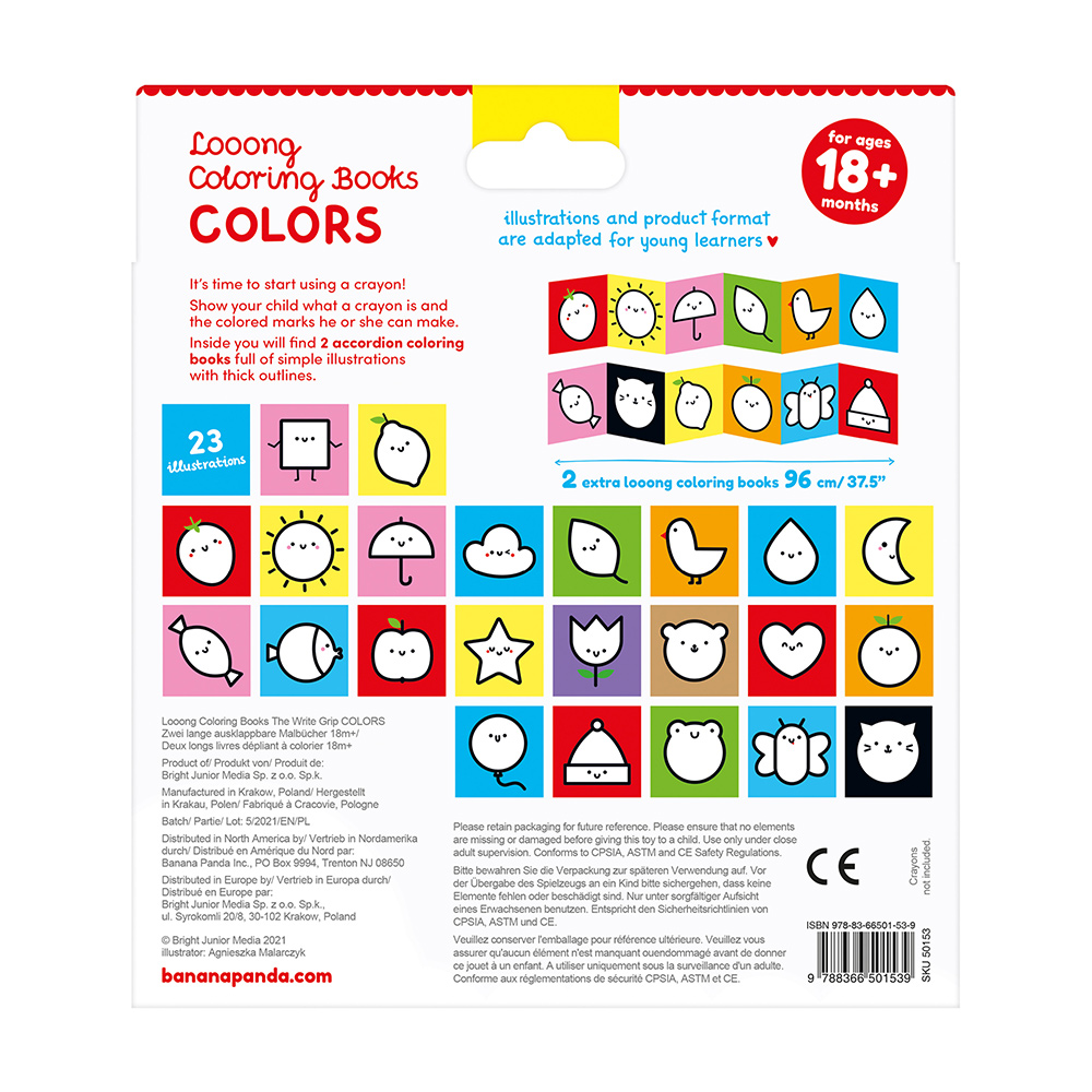 Looong Coloring Books The Write Grip - Cores para idades:18m+Banana Panda - Image 6