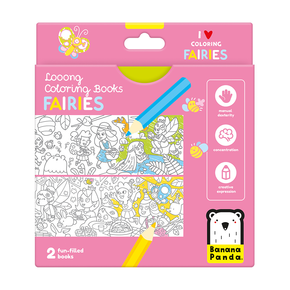Looong Coloring Books - Eu amo colorir fadas para idades:4+Banana Panda