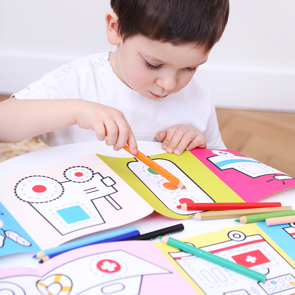 Looong Coloring Books Prontos para Desenhar - Veículos no Trabalho para idades:3+ Banana Panda - Image 2