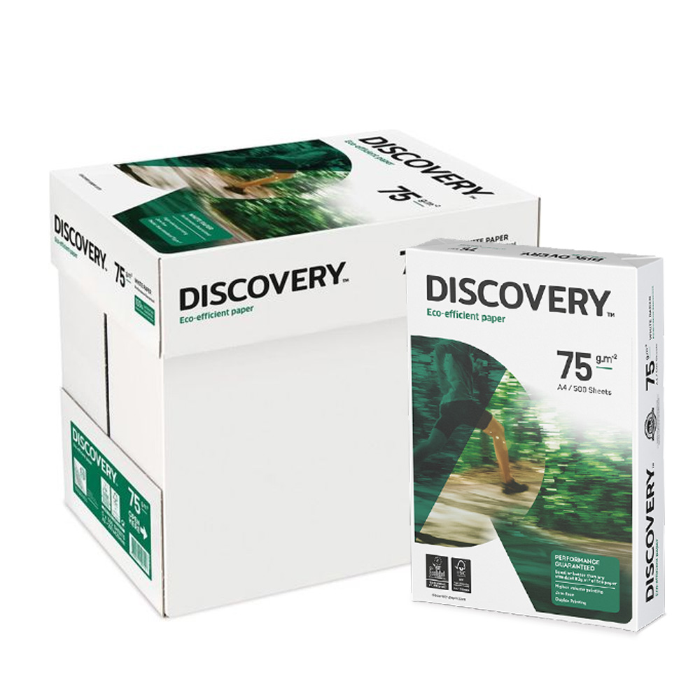 Papel 075gr Fotocopia A4 Discovery 5x500 Folhas