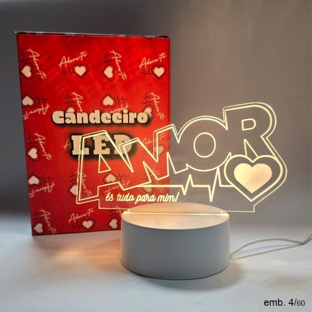 CANDEEIRO LED AMOR