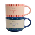 Conj 2 Canecas Empilháveis - Gosto De Ti Mr. Wonderful