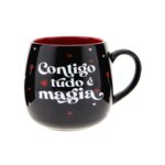 caneca lovely story "contigo tudo e magia"