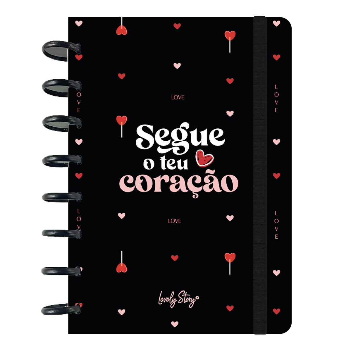 P183412 caderno a5 pautado lovely story "segue o teu coracao" a5 - Image 1