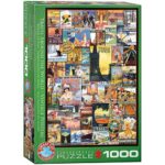Puzzle Eurographics Vintage Posters: Travel Around World - 1000 Peças | Inclui Póster