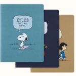 Cadernos de Peanuts Conjunto de 3, tamanho XL, com linhas Moleskine