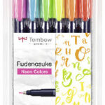 Conjunto Fudenosuke Neon de 6 peças Tombow