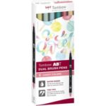 Conjunto de 6 canetas pincel duplas ABT, cores Candy Tombow