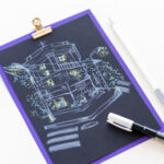 Conjunto de 6 canetas pincel pastel Fudenosuke para papel preto Tombow - Image 2