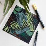 Conjunto de 6 canetas pincel pastel Fudenosuke para papel preto Tombow - Image 3