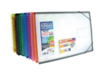 Portefólio Escolar Horizontal em Espiral A4 com 20 Bolsas colorline