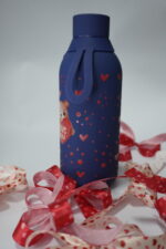 Garrafa térmica azul de 500ml com estampa do seu urso "Love You". - Image 2