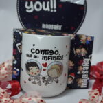 Caneca de cerâmica 330 ml contigo até ao infinito