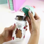 Garrafa térmica de aço inoxidável com capivara 330ml - Image 3