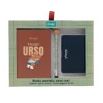 Conjunto Caderno A6 + Porta-cartões + Esferográfica apagável Bo-bo Urso - Talent-oso Mr. Wonderfull