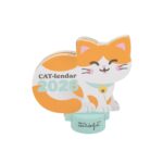 Calendário de mesa 2026 com base Gato - Meow-lendar Mr. Wonderful