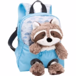 Mochila com peluche- guaxinim