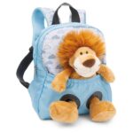 Mochila infantil com peluche removível-Leão Amarela